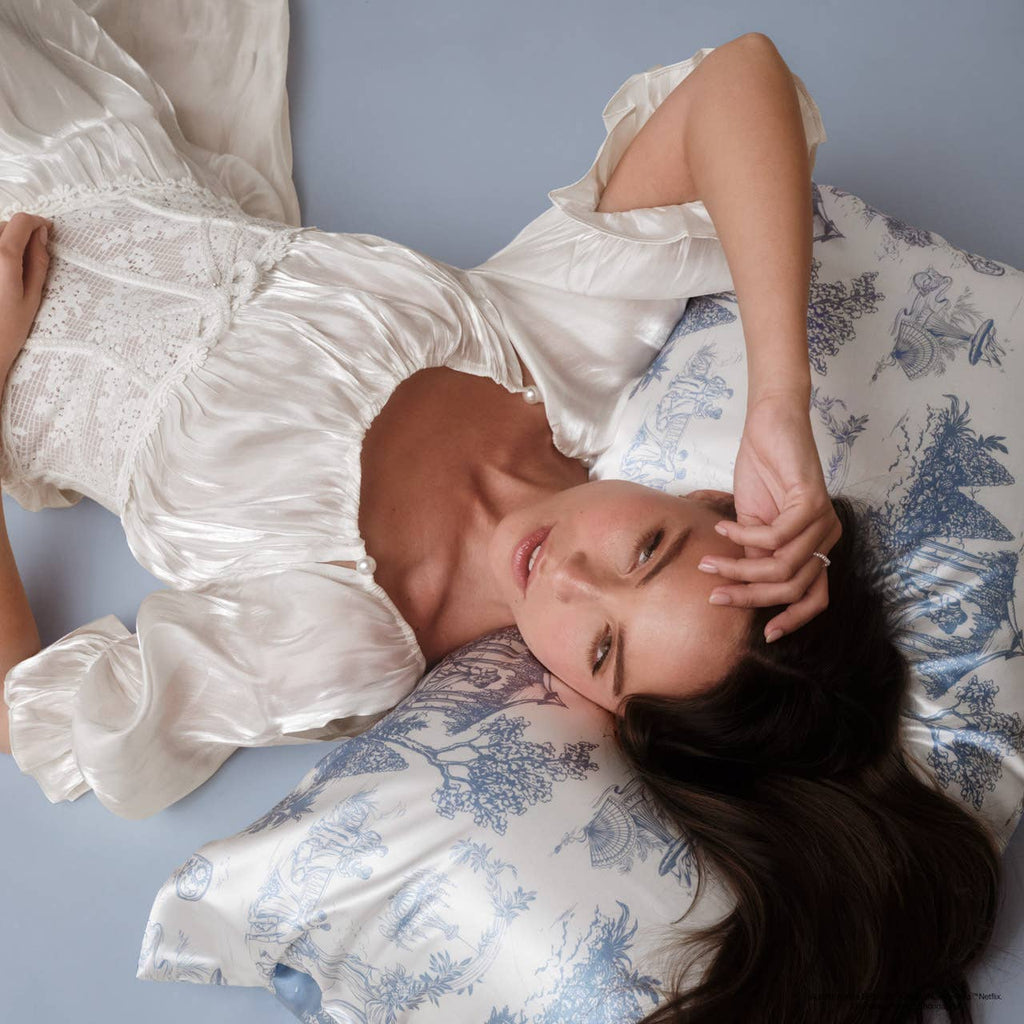 KITSCH - Bridgerton x Kitsch Satin Pillowcase in Garden Toile