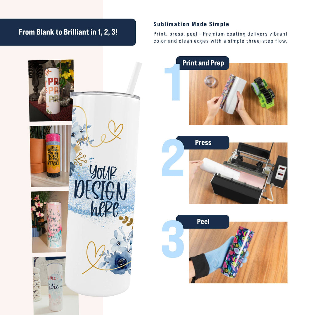 Hogg Outfitters - 30oz STRAIGHT SUBLIMATION SKINNY TUMBLER
