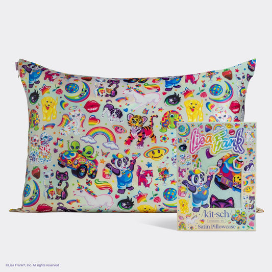 KITSCH - Lisa Frank x Kitsch Standard Satin Pillowcase - The Fantastic World of Lisa Frank