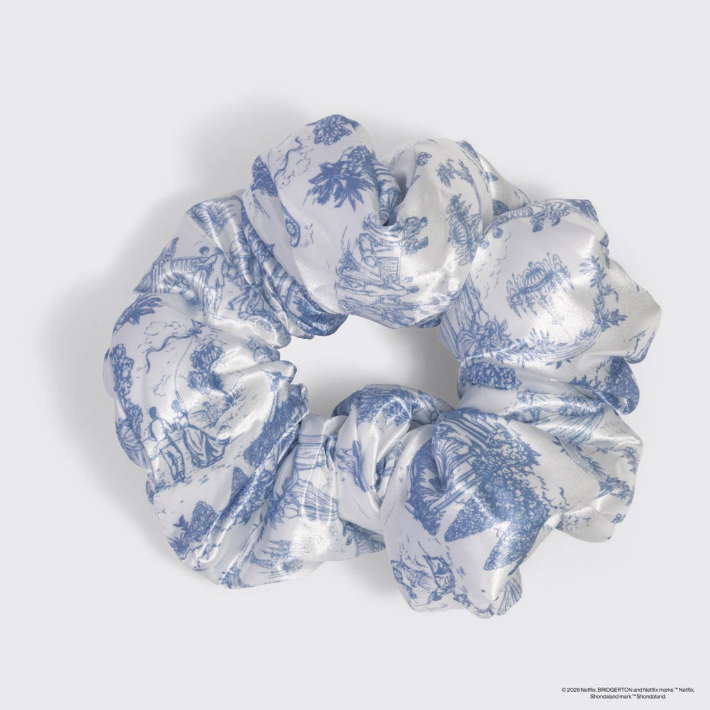 KITSCH - Bridgerton x Kitsch Satin Pillow Scrunchies® in Toile in Bloom