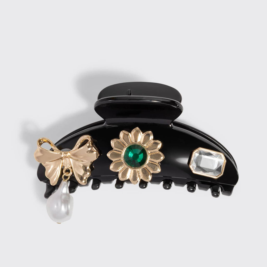 KITSCH - KitschPop™️ Curved Claw Clip 7pc Set Vintage - Black