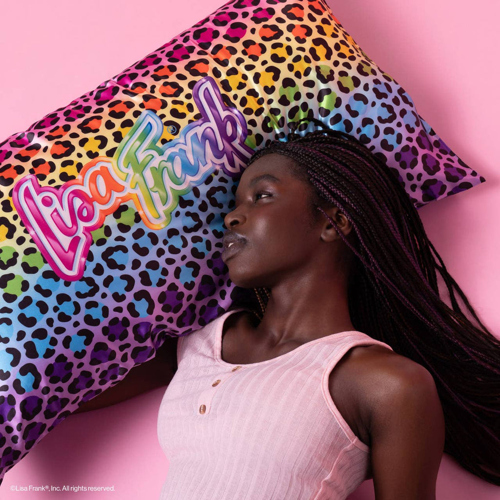 KITSCH - Lisa Frank x Kitsch Standard Satin Pillowcase - Rainbow Leopard no