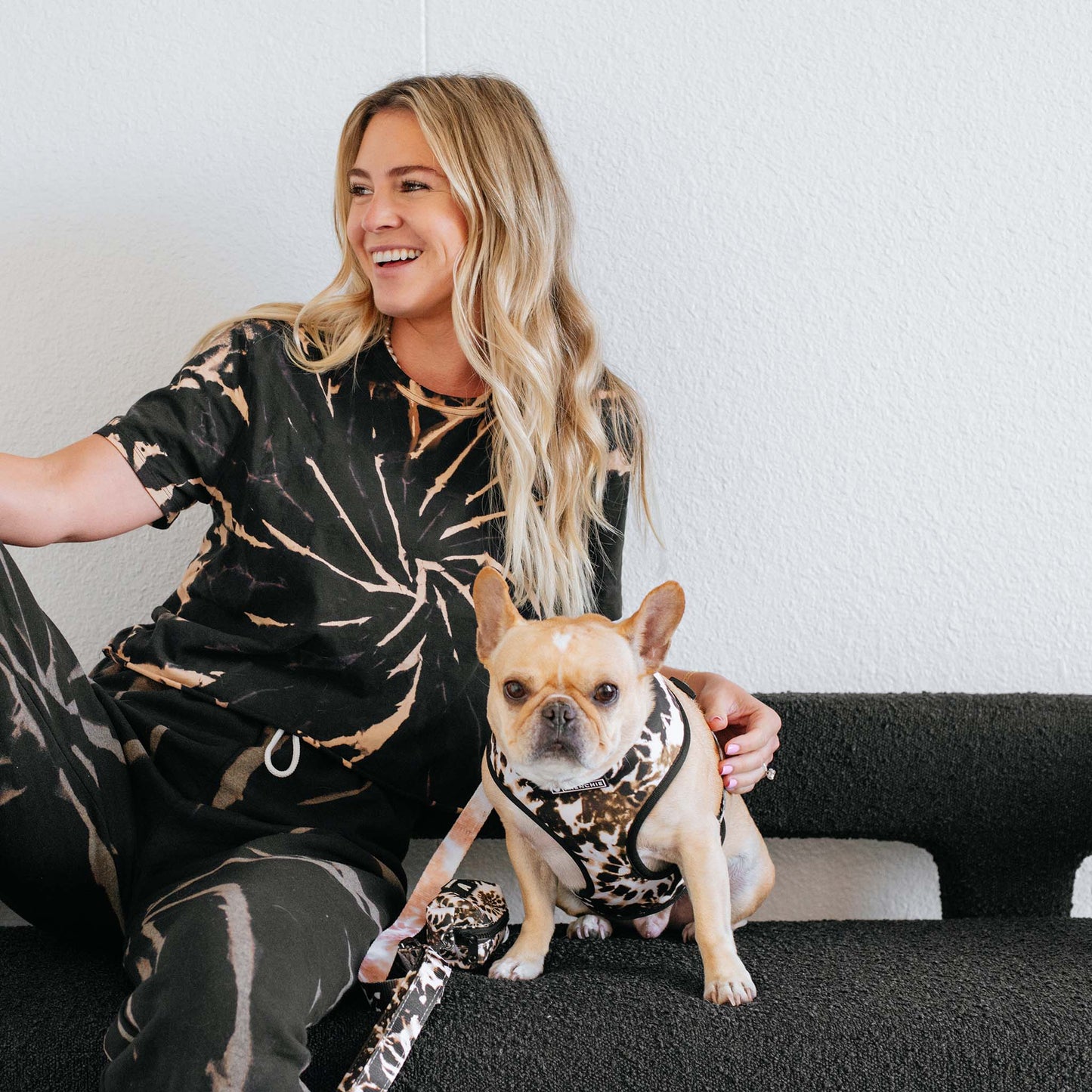 Frenchie Duo Reversible Harness - Earthy Tie Dye