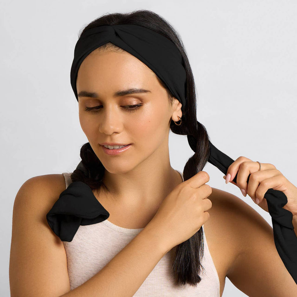 KITSCH - Set & Flow Heatless Curling Headband - Black