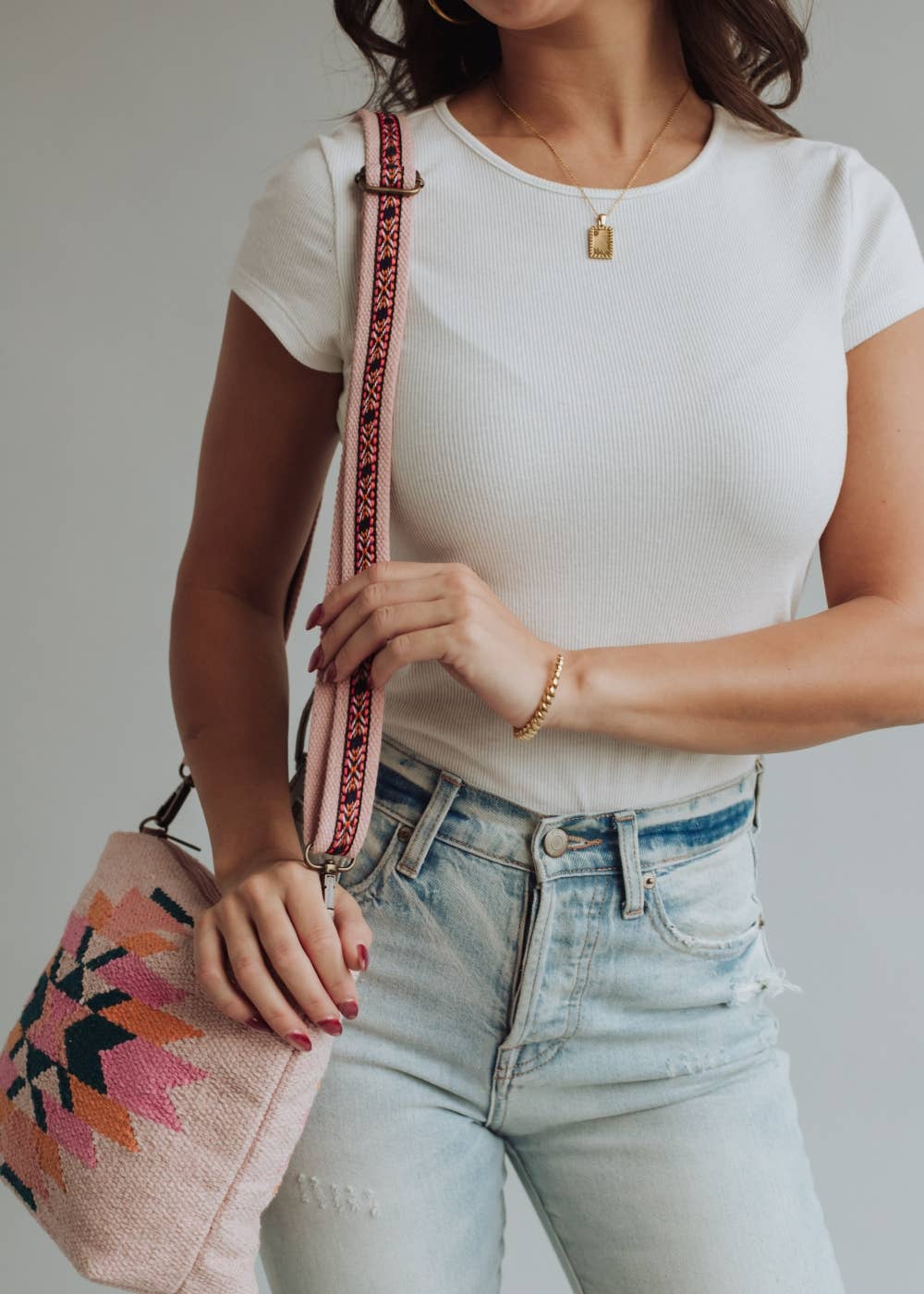 Panache Apparel Co. - Pink, Teal & Orange Aztec Crossbody