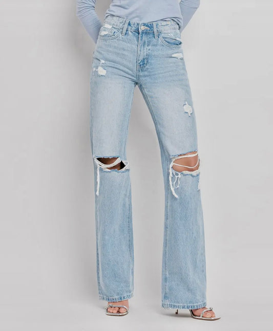 90’s Vintage Super High Rise Flare Jeans