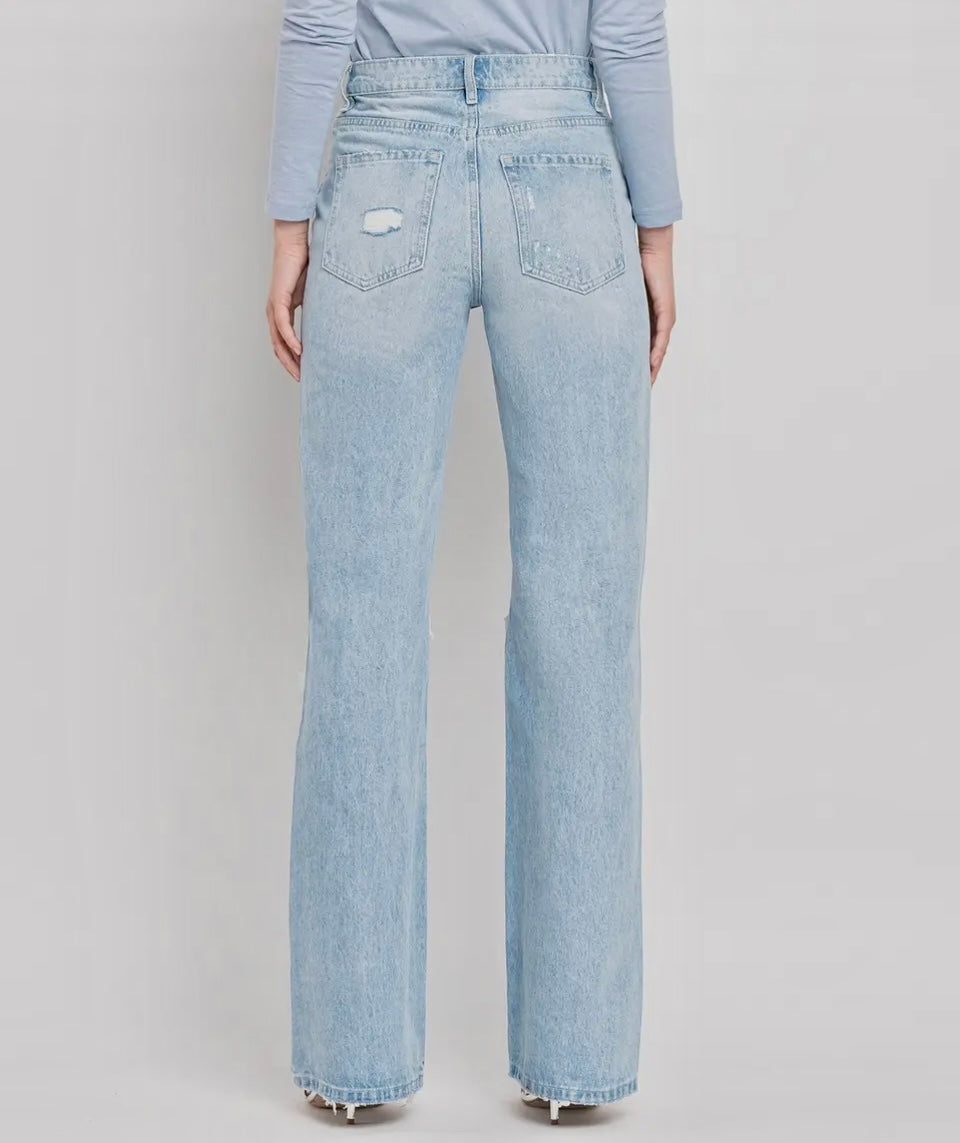 90’s Vintage Super High Rise Flare Jeans