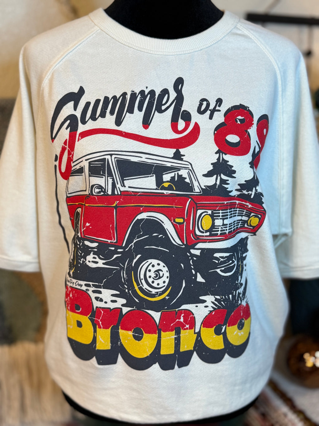 Bronco Summer of 89 short sleeved raglan sweatshirt