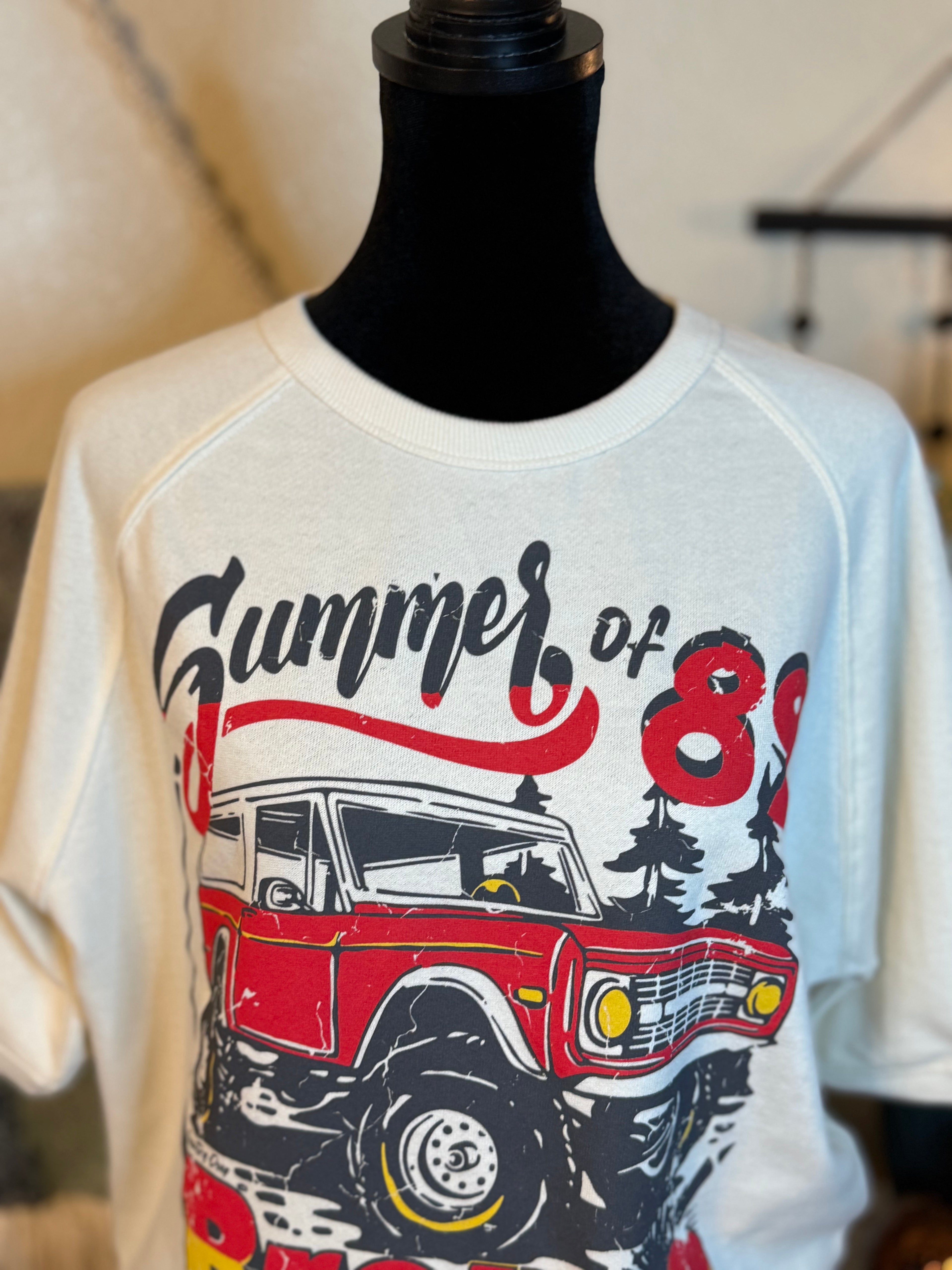 Bronco Summer of 89 short sleeved raglan sweatshirt