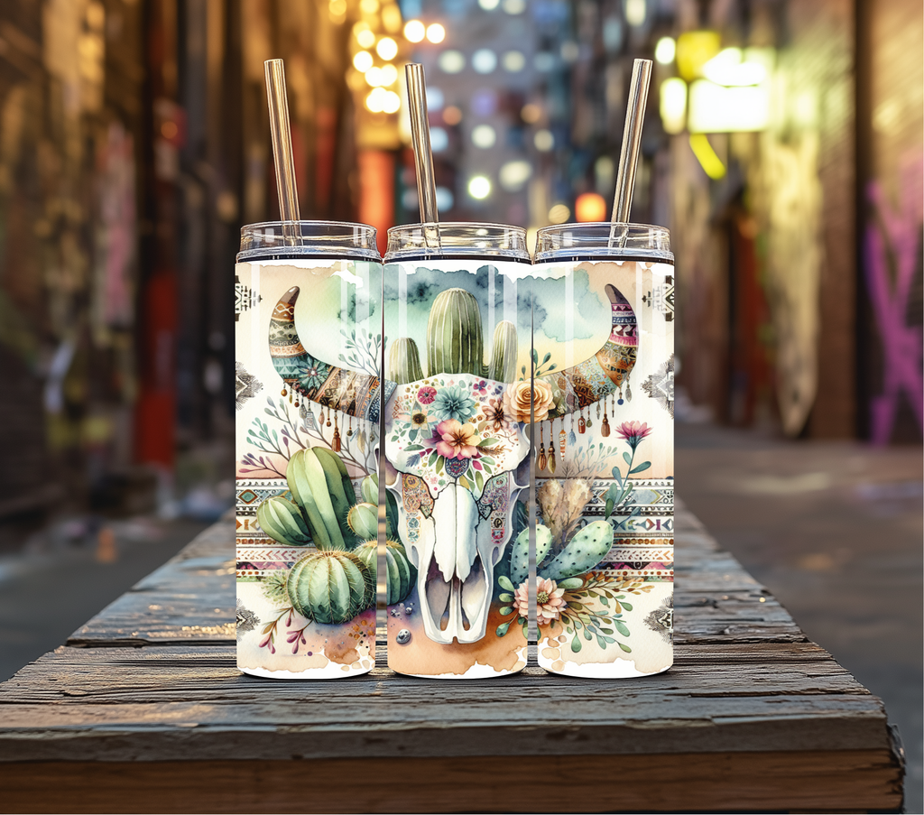 Stainless Steel 20oz Tumblers w/Straw