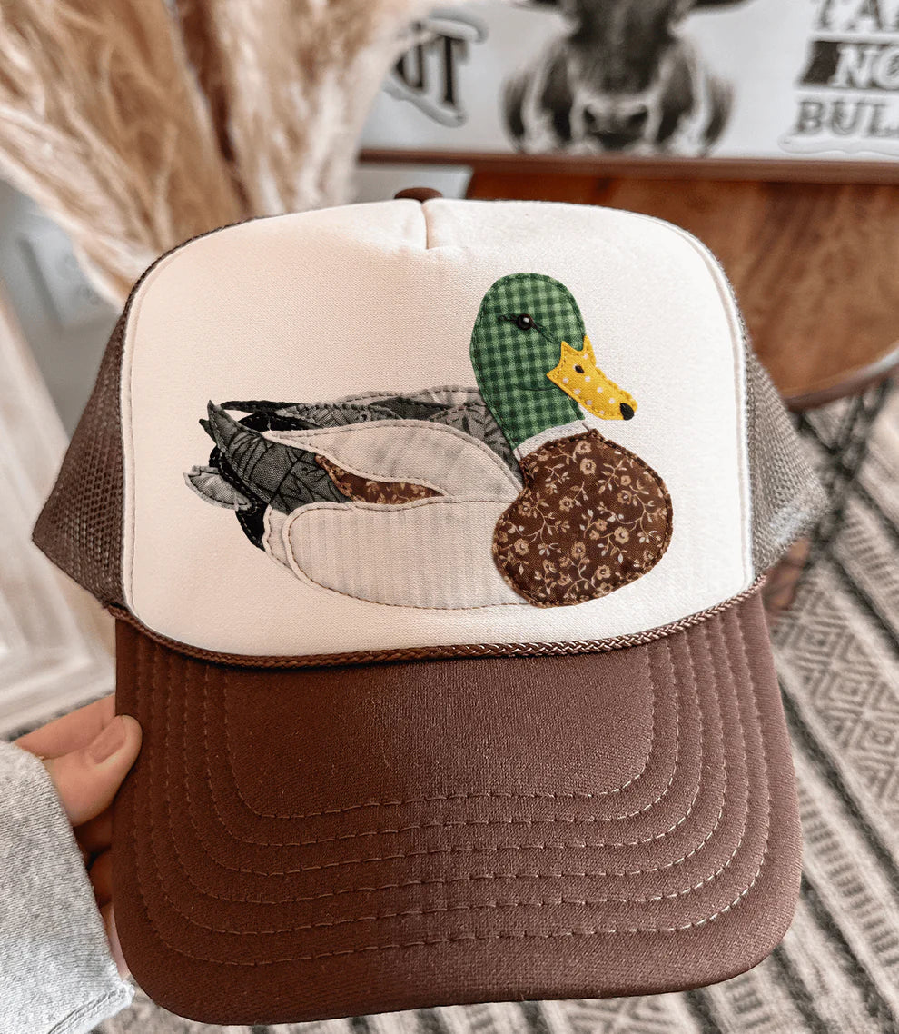 Grannys Faux Patchwork Mallard - Brown & Tan Otto Trucker Hat