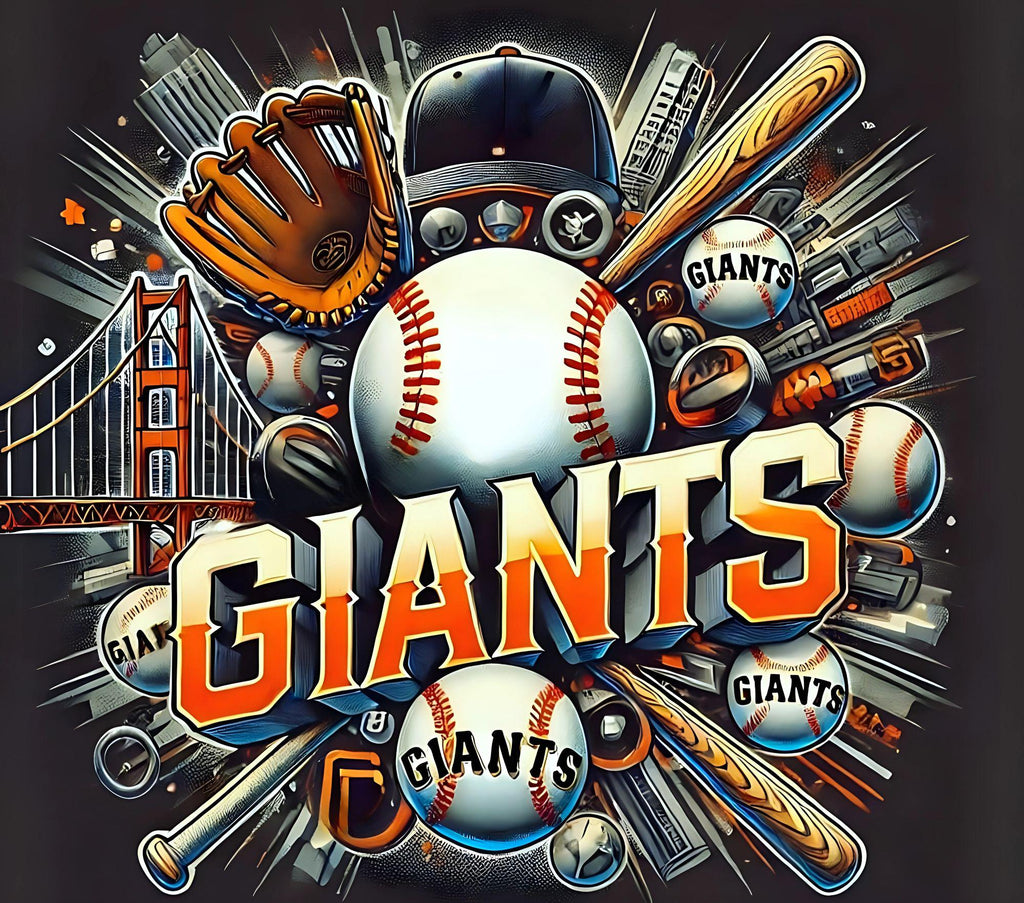 Stainless Steel Giants Baseball Tumbler