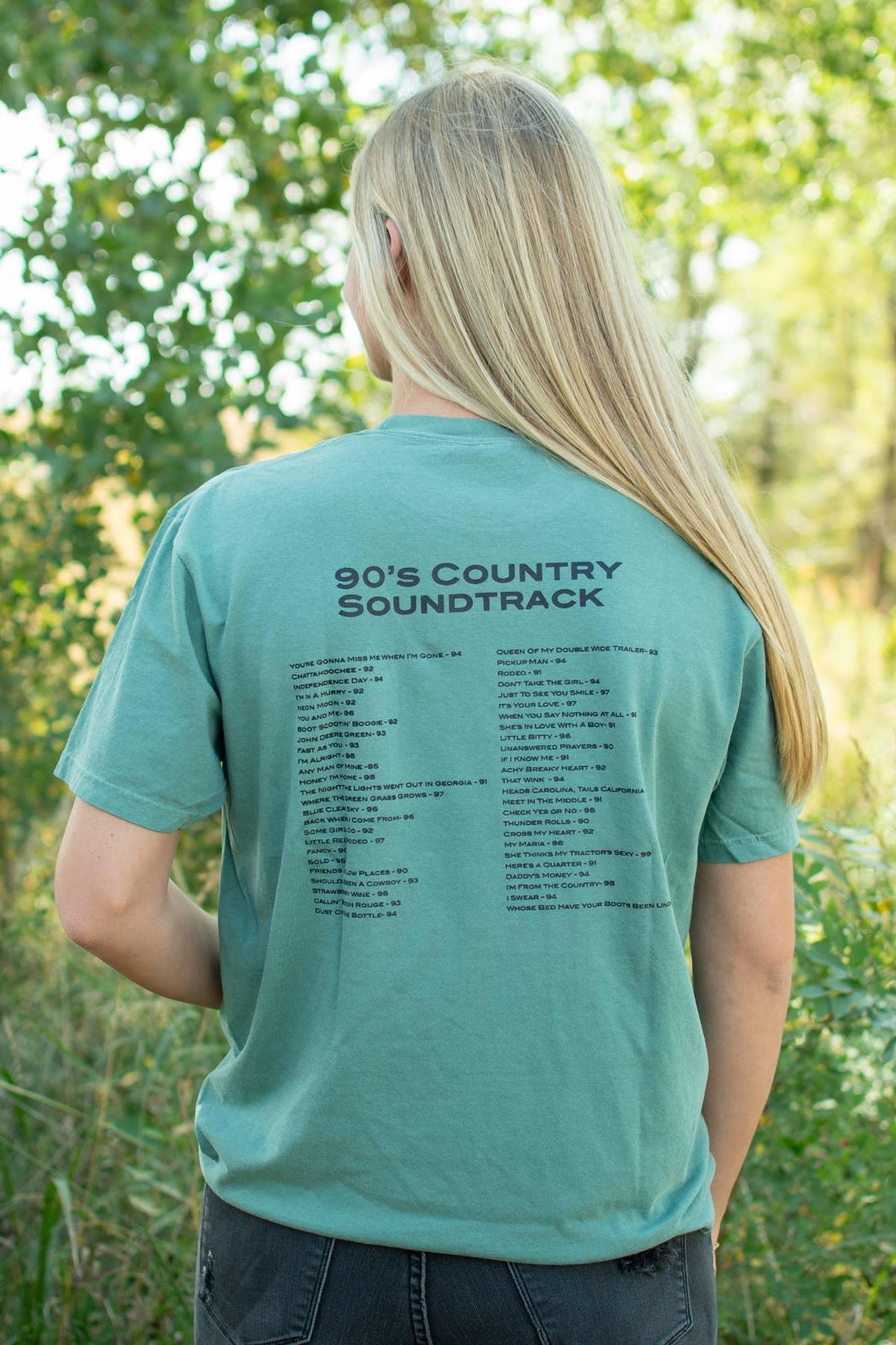 American Farm Company - Graphic Western '90's Country Soundtrack' washed pocket Tee