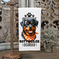 Obsessive Rottweiler Disorder Waffle Tea Towel – Funny Rottweiler Kitchen Towel