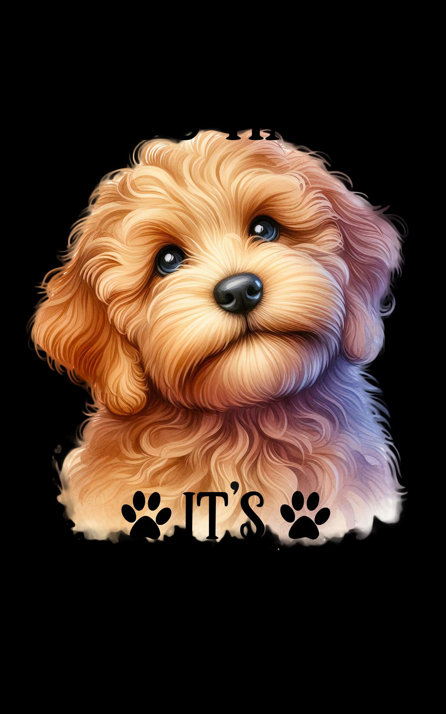 It's Not Dog Hair, It's Goldendoodle Glitter Waffle Tea Towel – Funny Goldendoodle Kitchen Towel