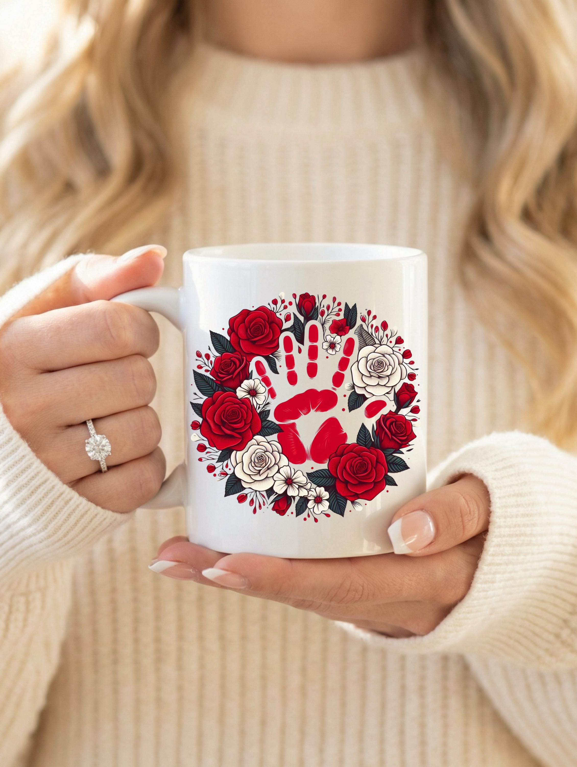 MMIW Red Hand Awareness Mug | Missing & Murdered Indigenous Women | Native American Awareness Gift
