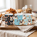 French Bulldog Mug Set – Set of 3 | 11 oz Ceramic Coffee Mugs
