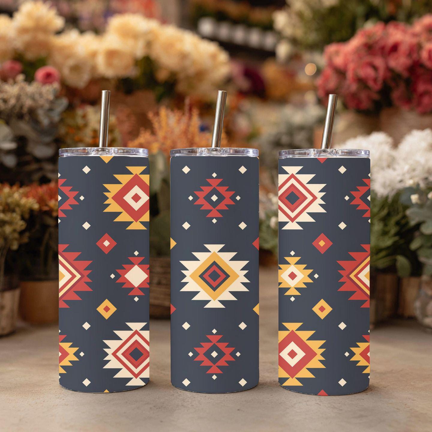 Southwestern Tumbler – Bold Western Style for Every Sip!