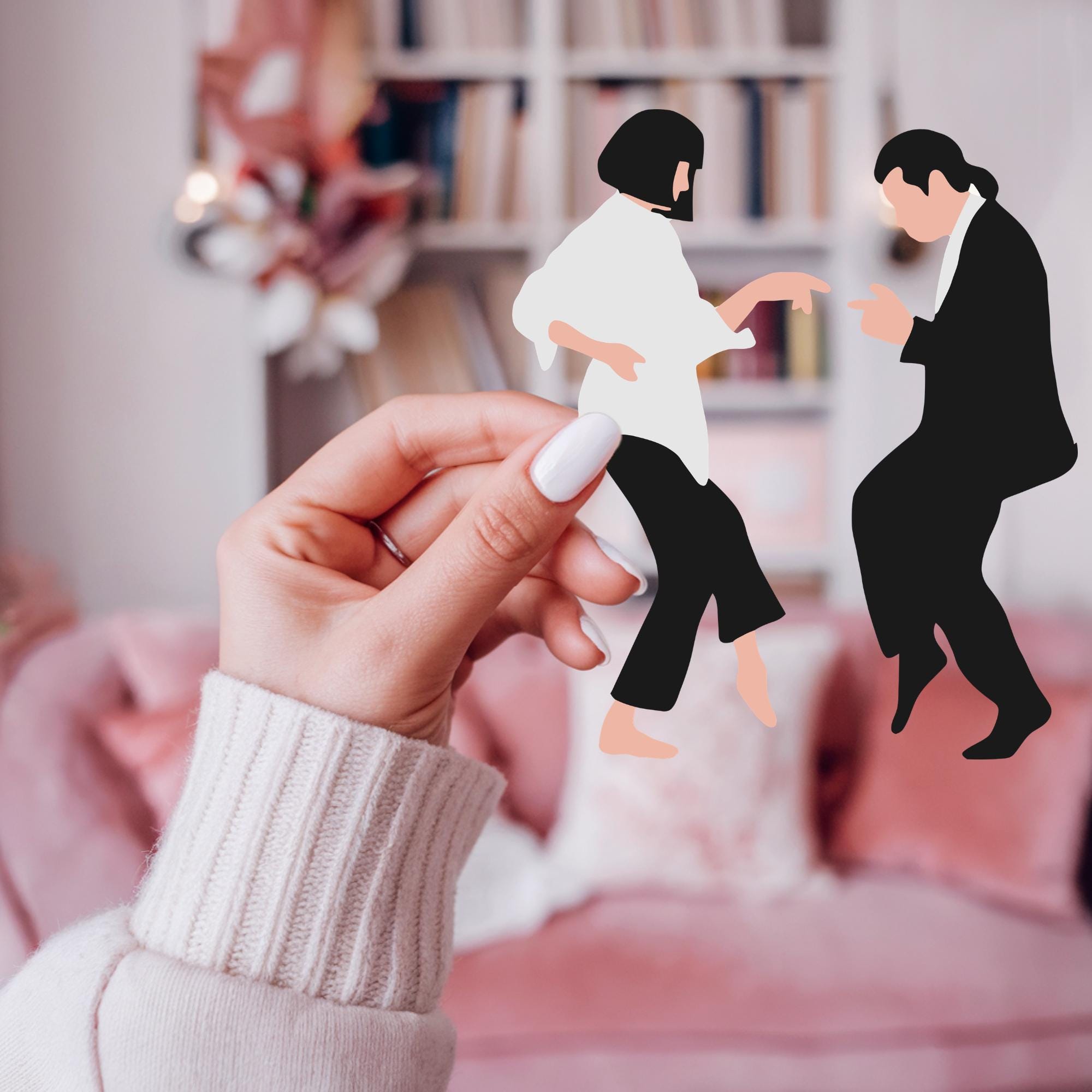 Pulp Fiction Mia Wallace & Vincent Vega Dance Contest Sticker