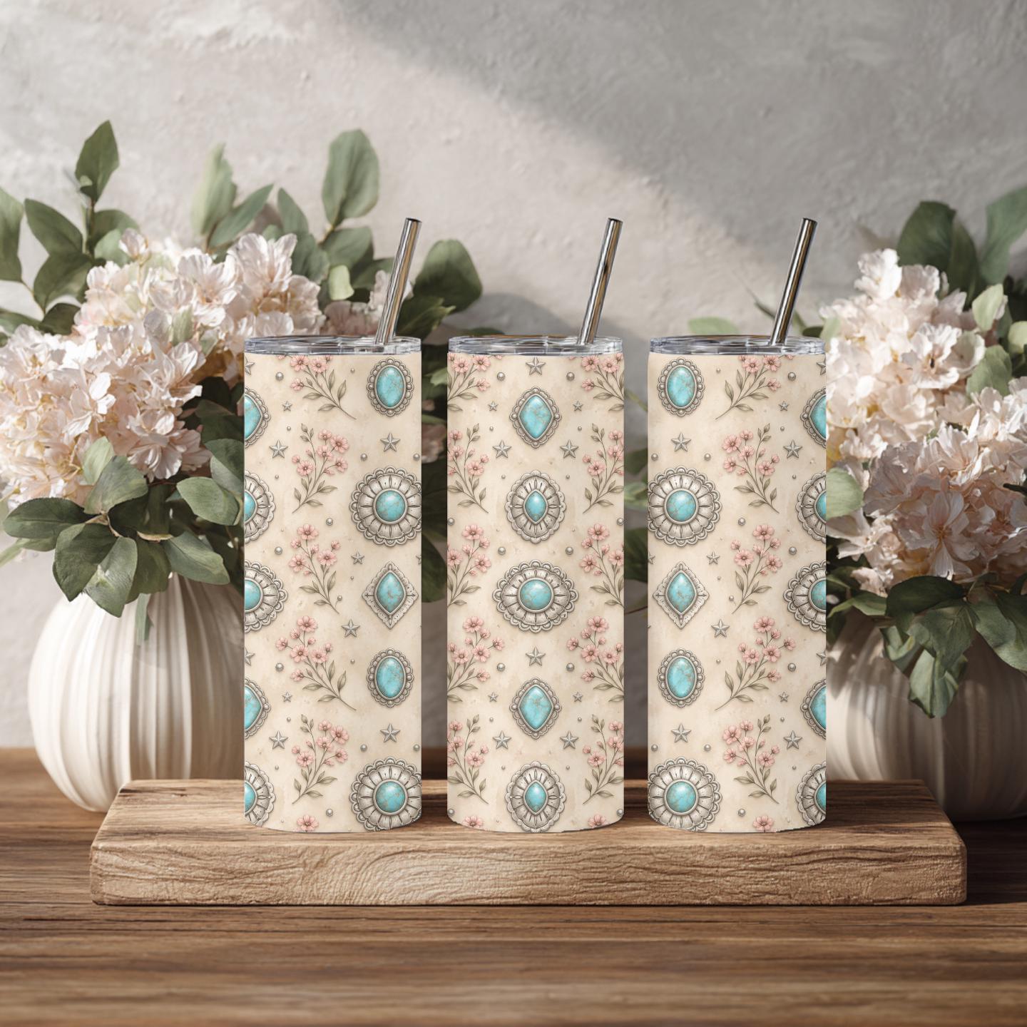 Pink Southwestern Aztec 20 oz Skinny Tumbler