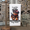 Just a Girl Who Loves Rottweilers Waffle Tea Towel – Rottweiler Lover Kitchen Towel