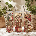 Cowgirl Mama 20 oz Skinny Tumbler | Western Leopard Print Tumbler | Country Mama Stainless Steel Travel Cup | Handmade Gift for Moms