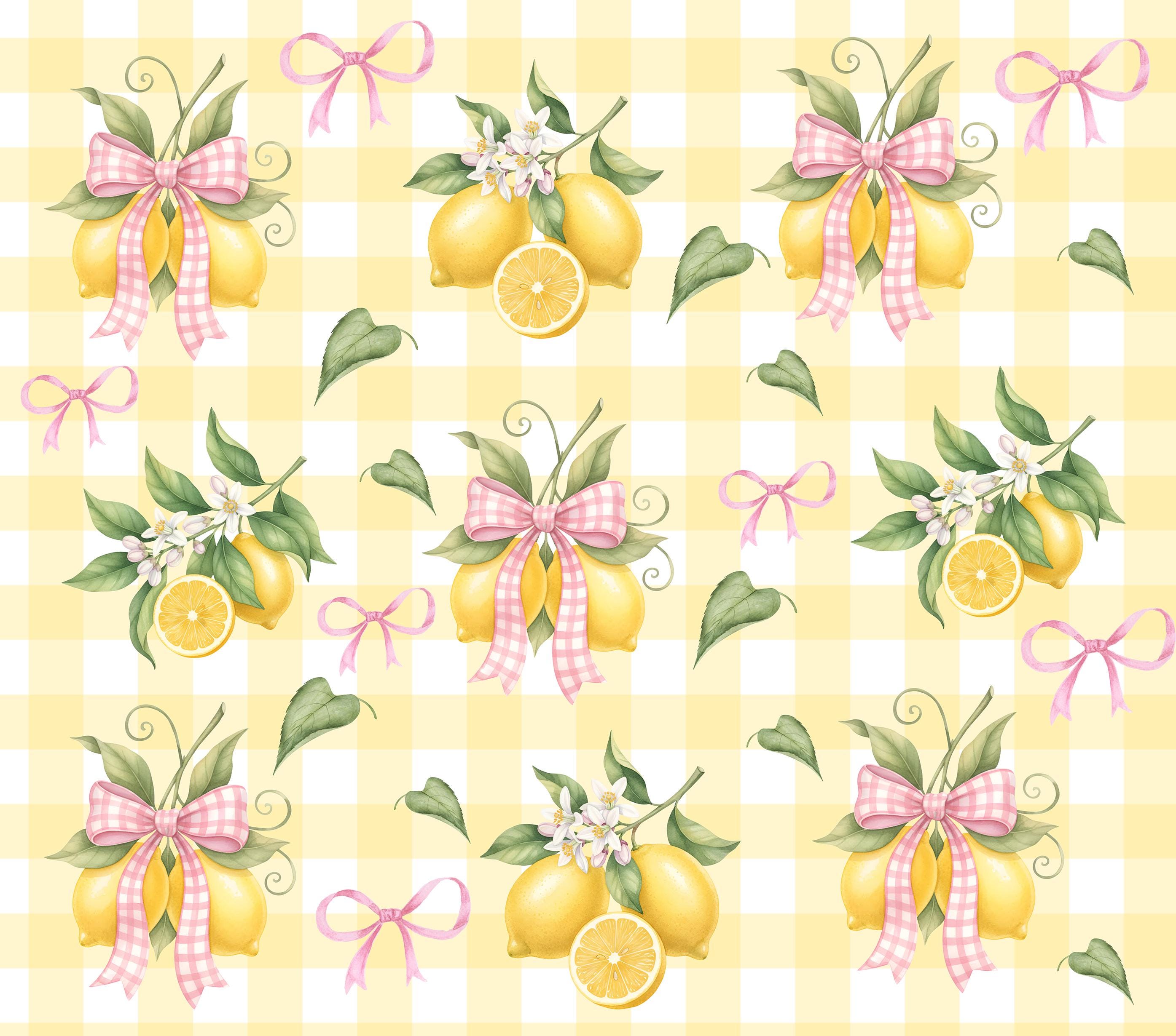 Pink Lemon Bow Tumbler