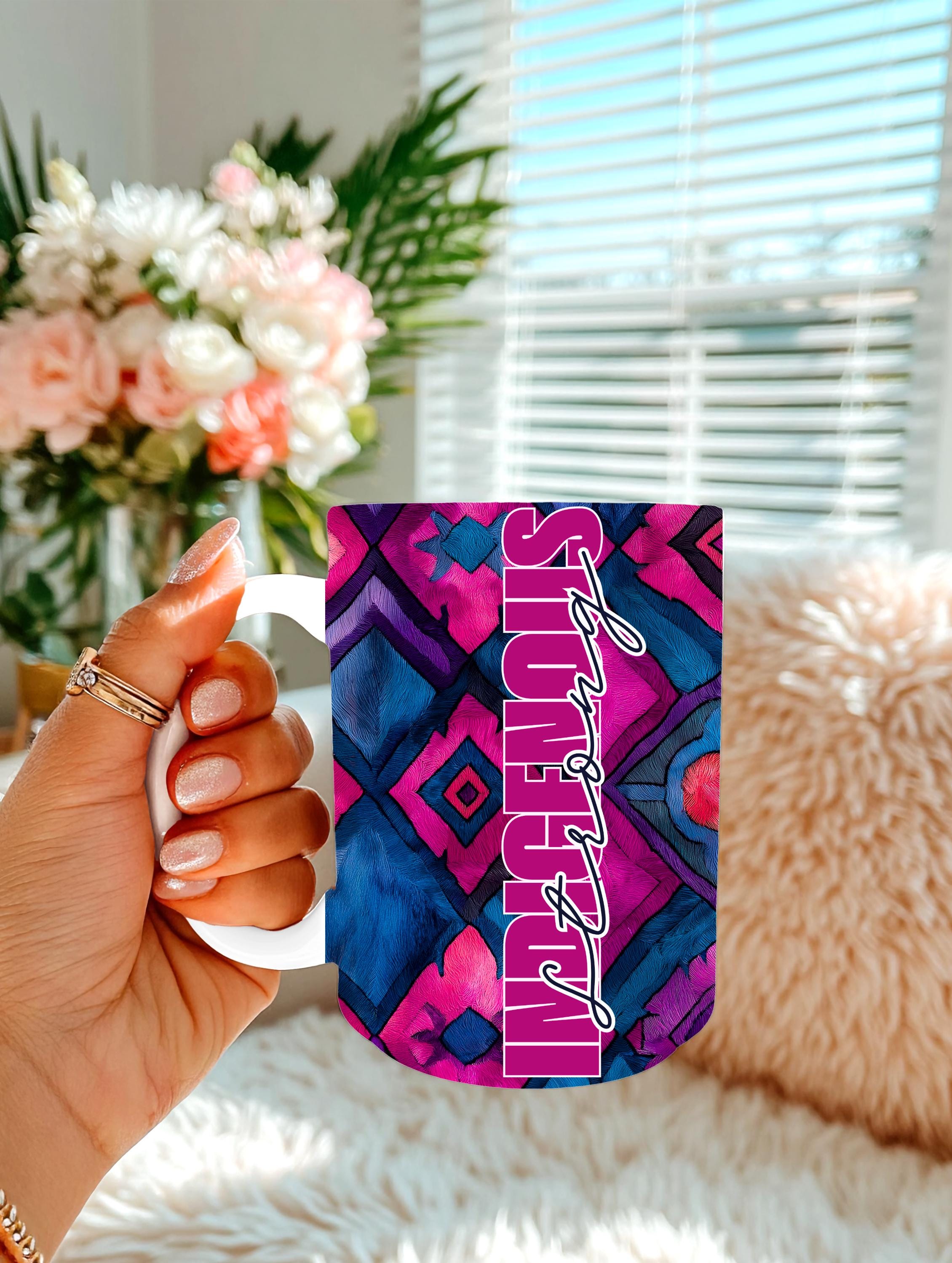 Indigenous Strong Tumbler | Native Pride 20 oz Skinny Tumbler | Indigenous Woman Gift | Native American Travel Cup