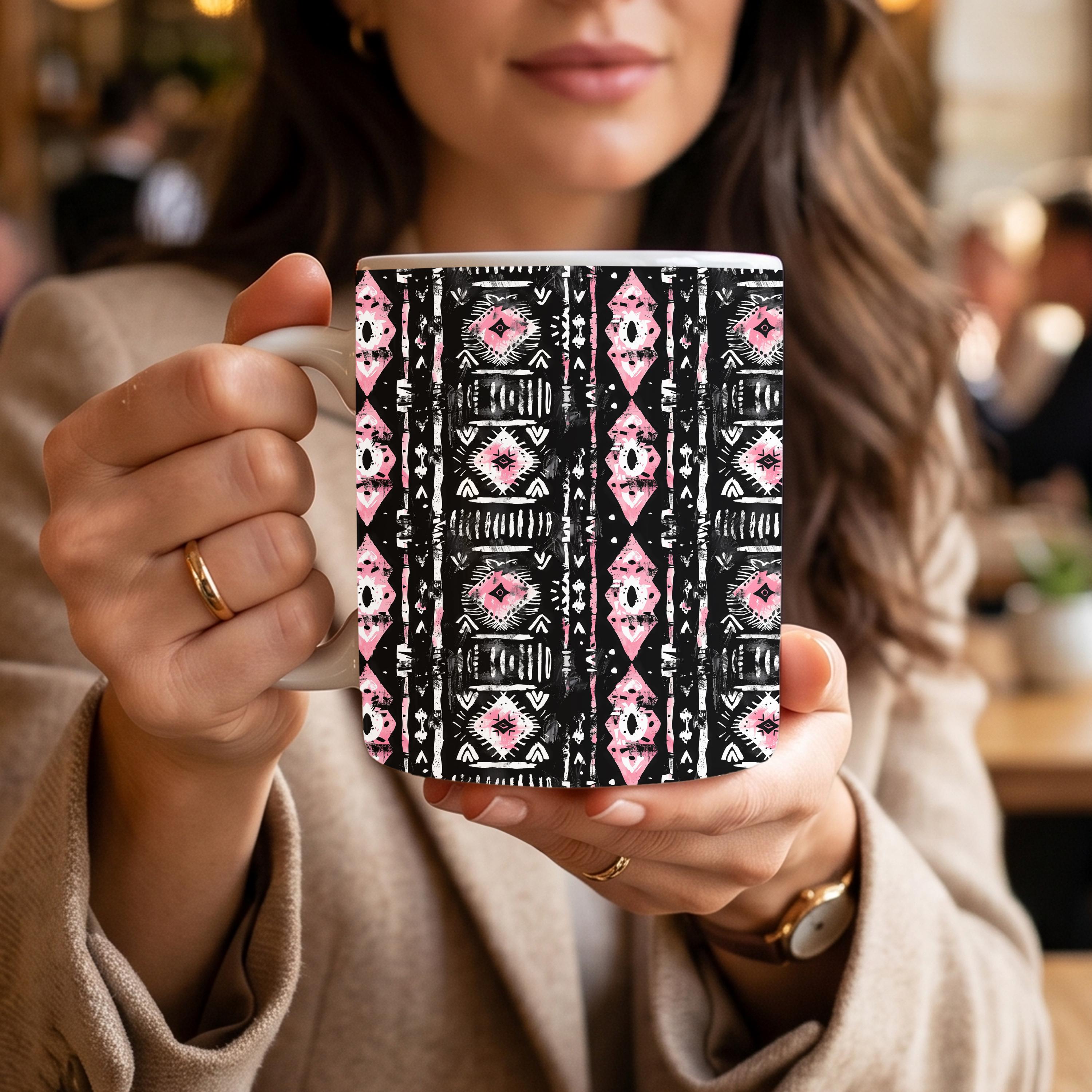 Southwestern Mug Collection – Set of 4 | 11 oz Ceramic Coffee Mugs