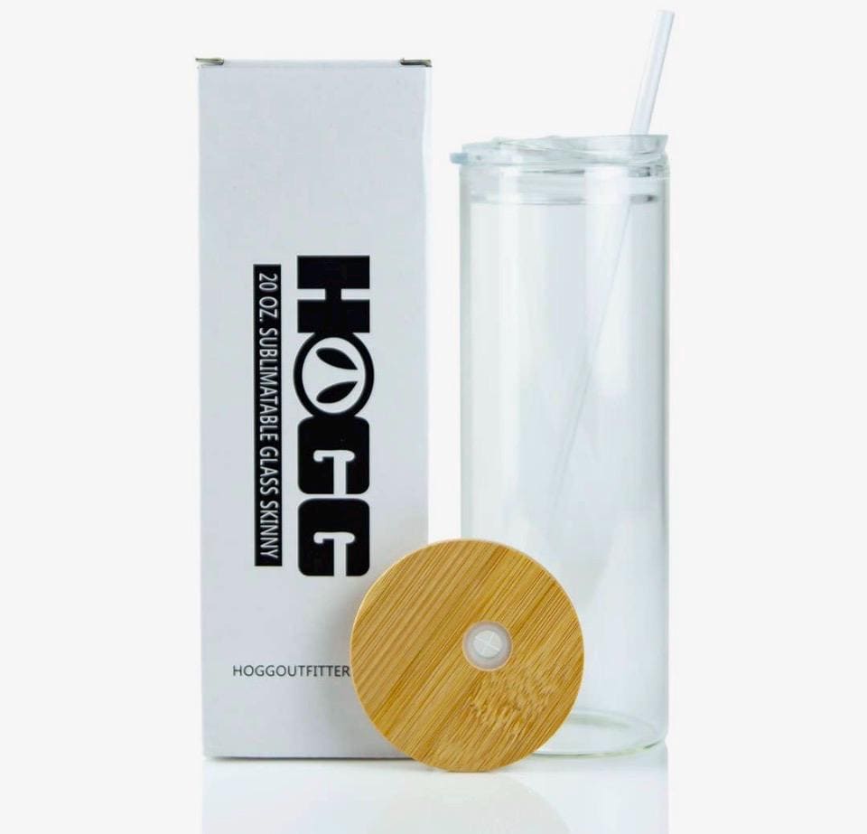 Southwestern Glass Tumbler | 20 oz Clear Glass Can | Black Aztec Iced Coffee Cup | Boho Western Drinkware | Bamboo Lid & Straw