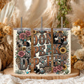 I Don't Speak Dipshit 20 oz Skinny Tumbler | Western Floral Travel Mug | Sarcastic Gift for Cowgirls | Cowhide Coffee Cup