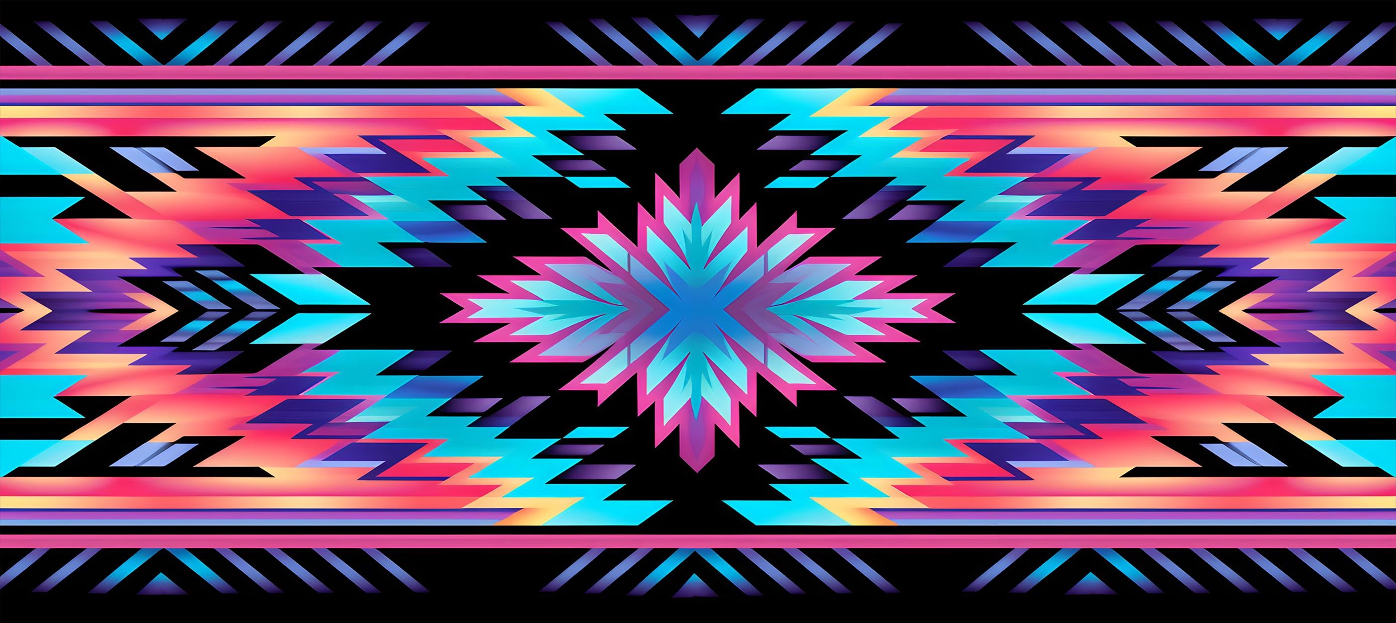 Neon Southwestern Aztec 15 oz Coffee Mug