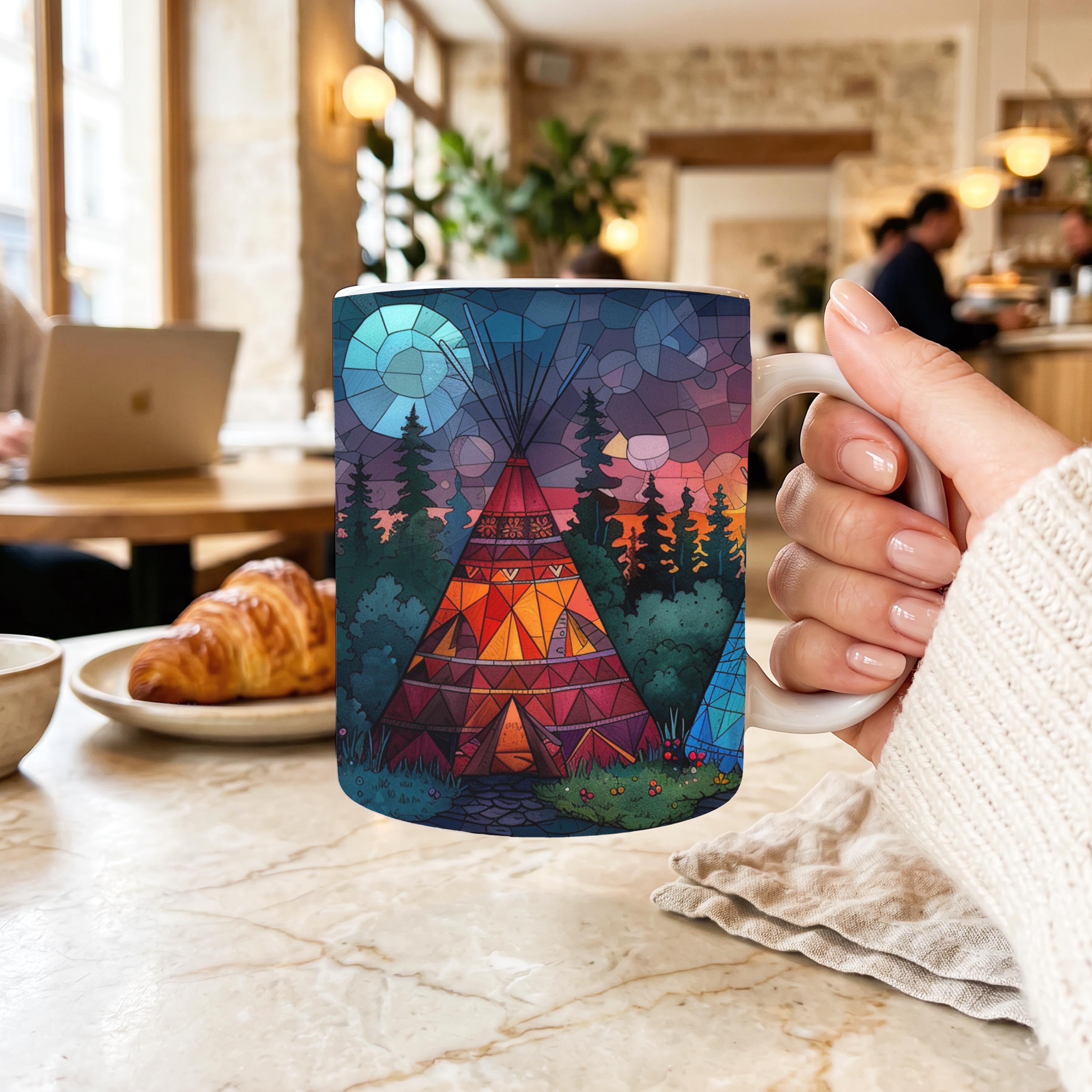Native American Tipi Sunset Mug
