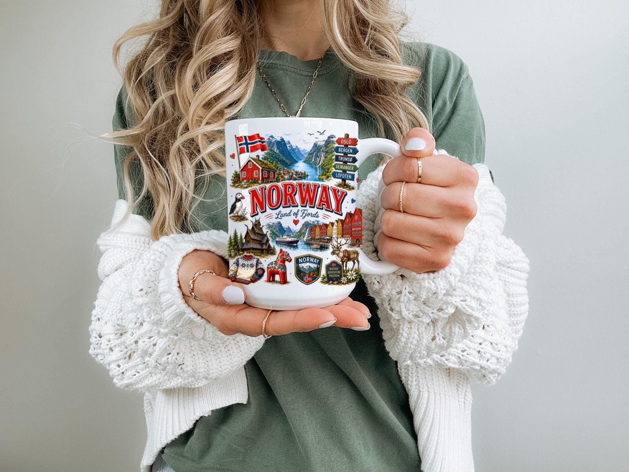 Norway Coffee Mug | Norway Souvenir Mug | Land of Fjords Gift | Scandinavian Coffee Cup | Norwegian Heritage Mug | Travel Lover Gift