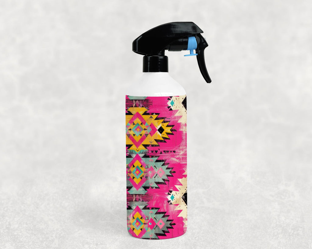 Hot Pink Western Aztec Spray Bottle | Refillable Decorative Mist Bottle | Southwestern Farmhouse Décor | Cowgirl Home Accessory