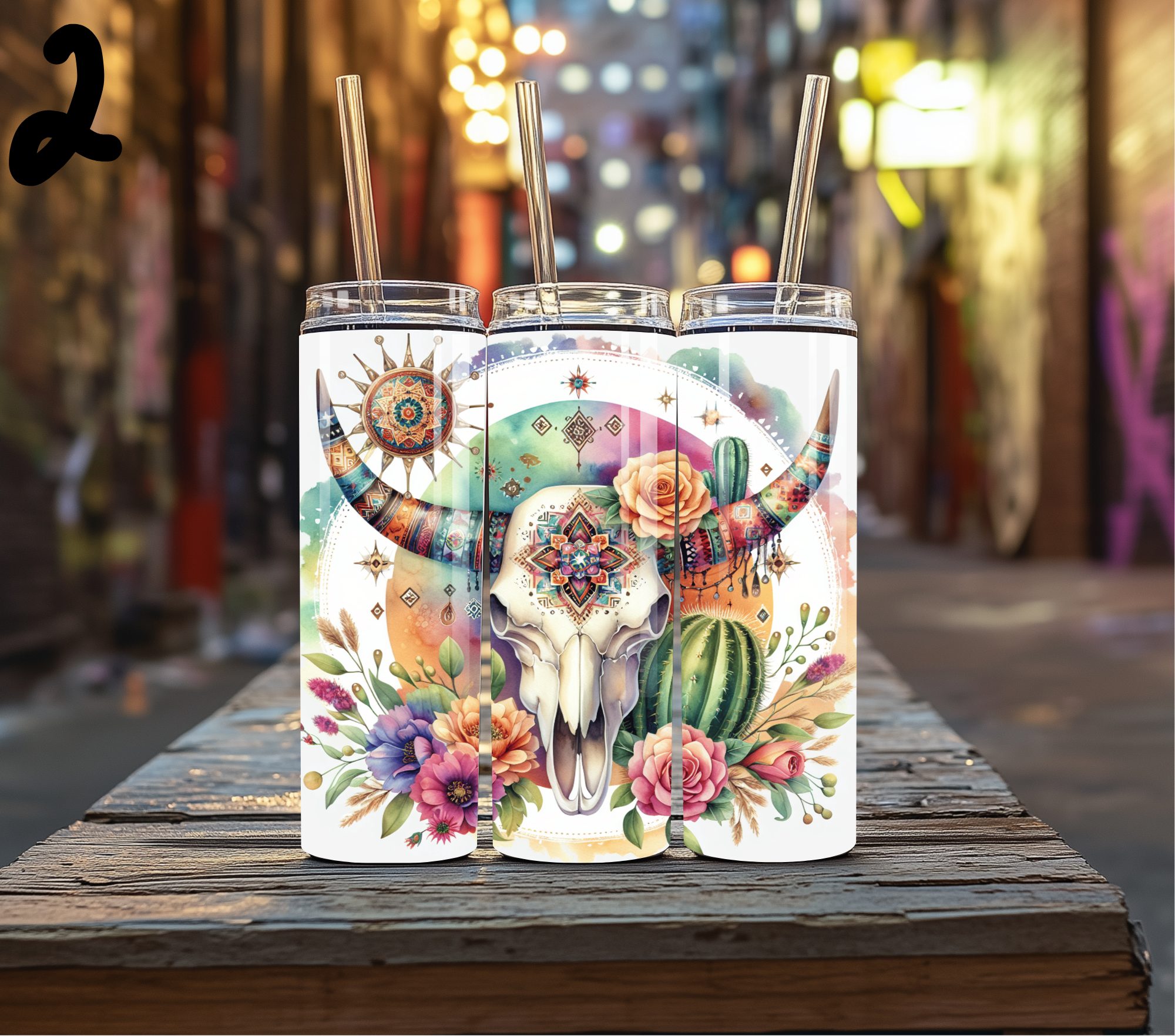 Stainless Steel 20oz Tumblers w/Straw